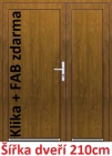 Dvoukřídlé vchodové dveře Emily Akce! - šířka 210cm